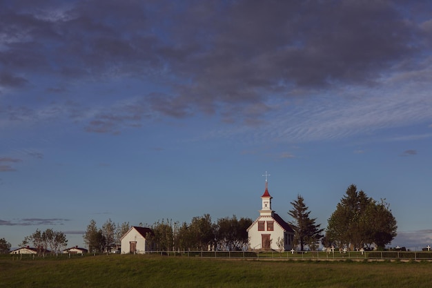 Traditional colorful wooden house from Iceland.