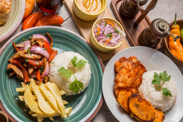 Traditional comfort food peruvian cuisine gastronomy