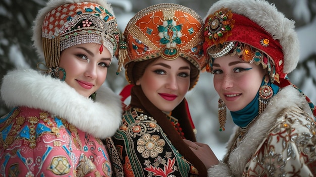 Traditional Costumes From Around The World Background Image