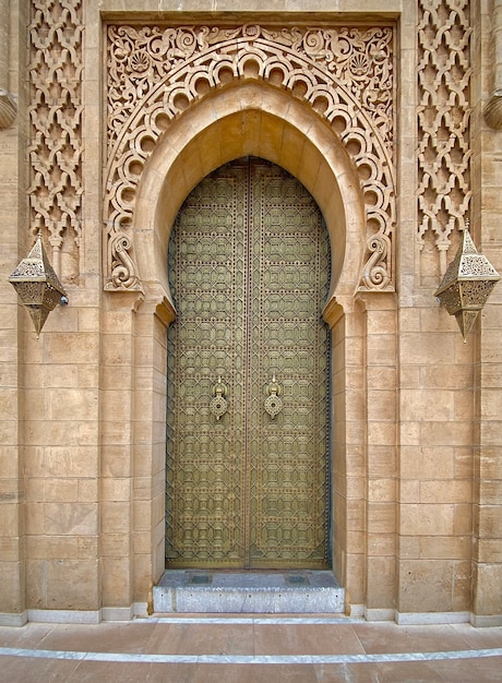 Traditional door in Rabat Morocco