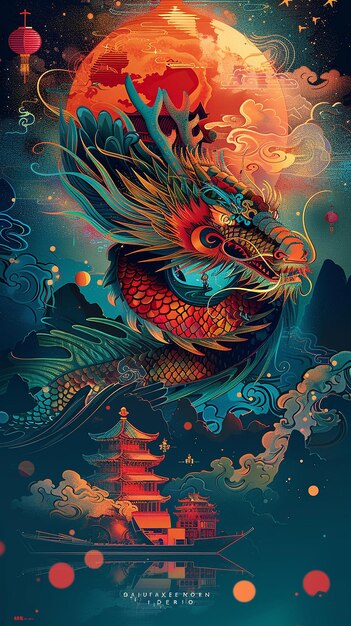 Traditional Dragon Digital Painting