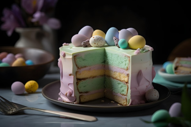 Traditional Easter cake Generative Ai