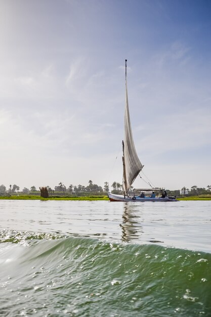 Traditional egyptian boat on the Nile