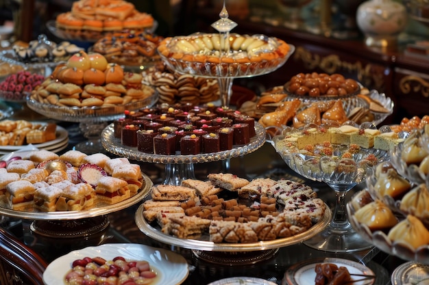 Traditional eid sweets display