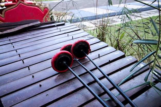 traditional gamelan musical instruments from Java Indonesia