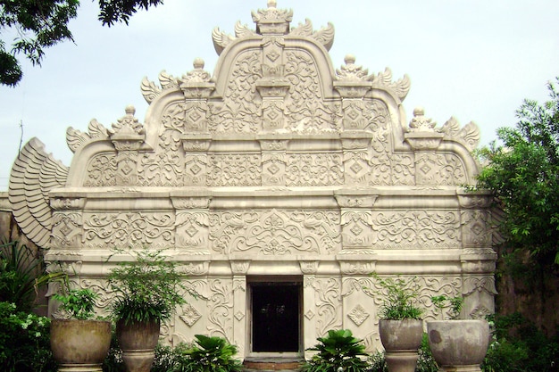 traditional gate of Taman Sari Water Castle in Yogyakarta Indonesia in sultan palace