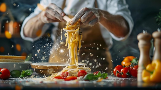 Traditional Gourmet Pasta Making Process