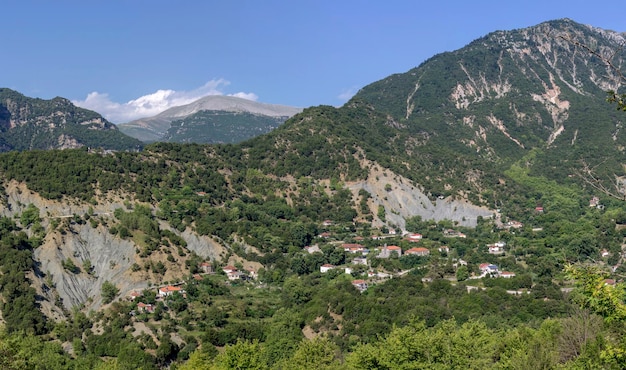 Traditional greek village Vourgareli Epirus Greece