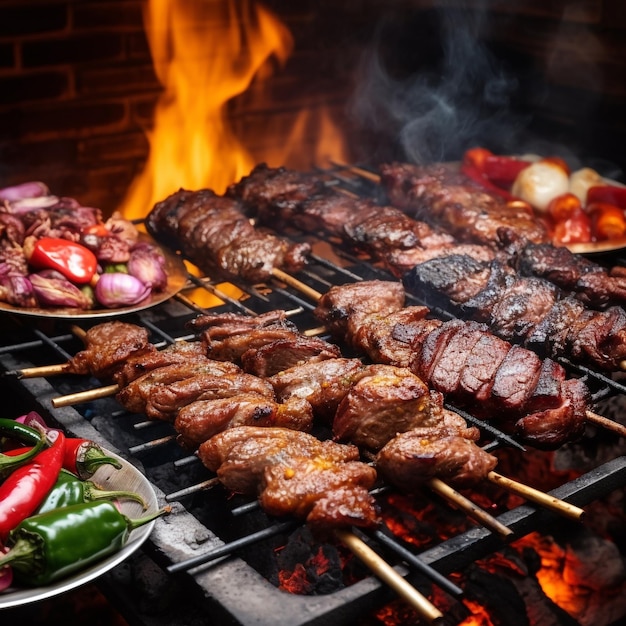 Photo traditional grilled meat