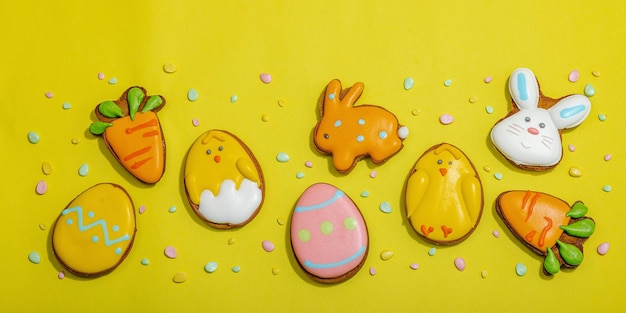 Traditional Happy Easter cookies festive edible decor Homemade