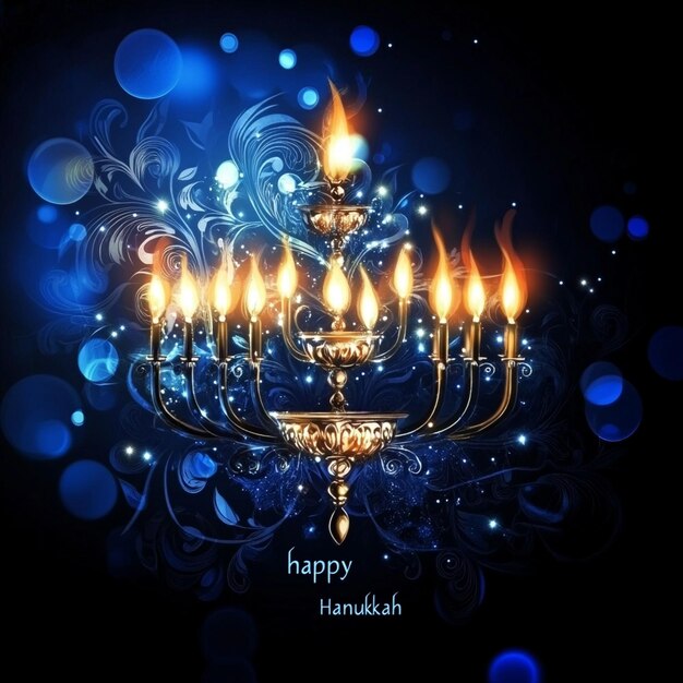 Photo traditional happy hanukkah jewish holiday background