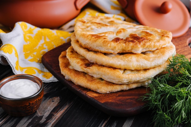 Traditional homemade Romanian and Moldovan pies Placinta