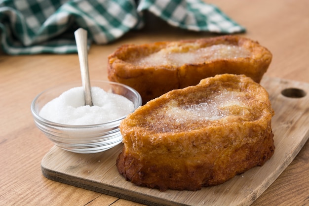 Traditional homemade Spanish torrijas  Easter dessert.