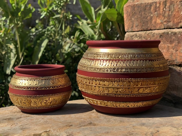 Traditional Indian Wedding Decorative Pots