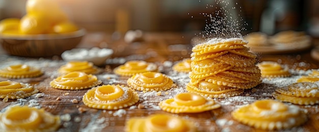 Traditional Italian casoncelli ravioli homemade food from the Bergamo area Image Background