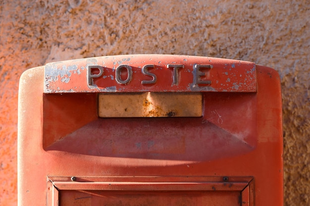 Traditional Italy red post box