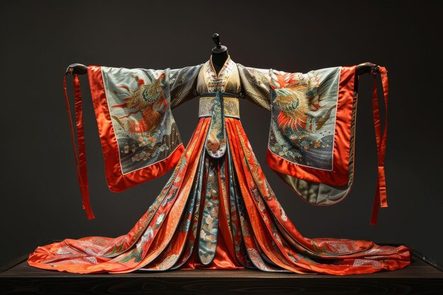 Photo traditional japanese kimono on display