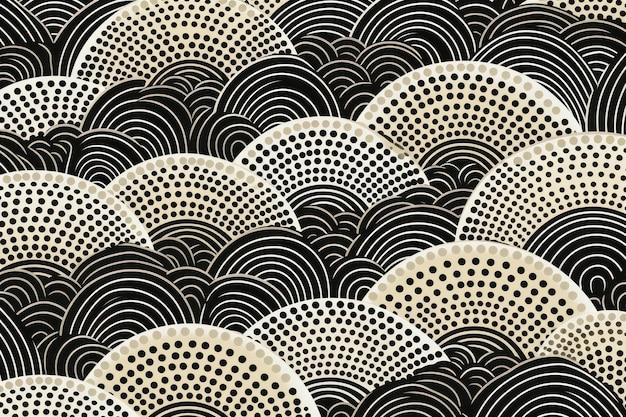 Photo traditional japanese pattern circle backgrounds repetition