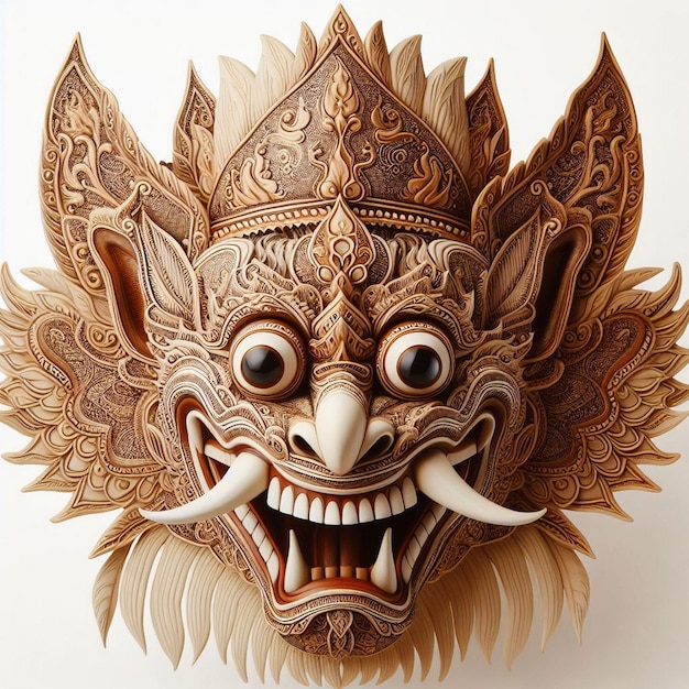 Traditional Javanese wooden mask