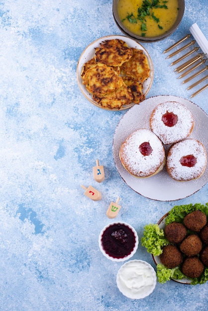 Traditional Jewish holiday Hanukkah food