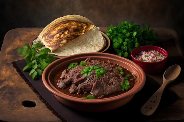 Traditional lamb barbacoa from Mexico