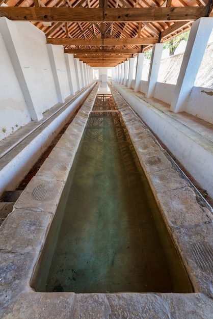 Traditional laundry Public structure used to do the laundry La Font de la Figuera Valencia Spain