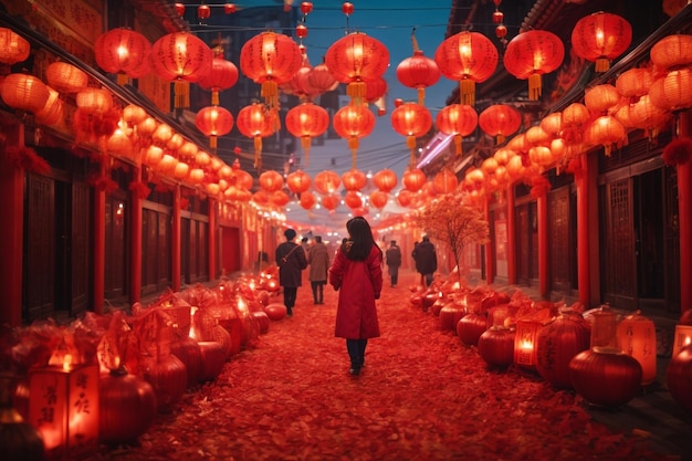 Traditional Lights festival Chinese New Year Ai Generator