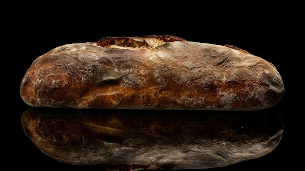 A traditional loaf of Italian pane toscano with its signature light crust and airy crumb