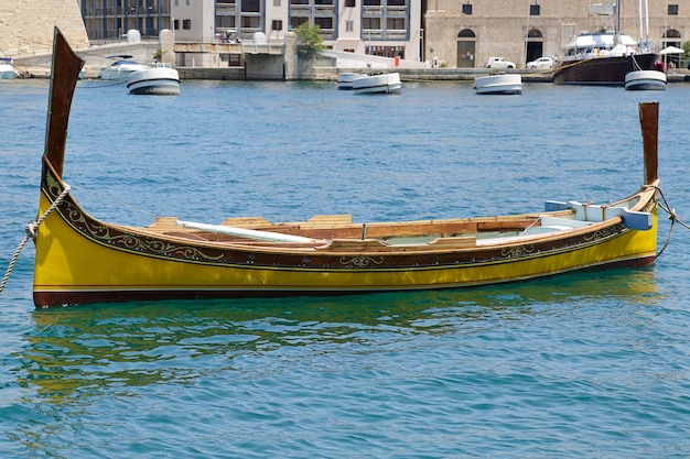 Traditional maltese boat in Senglea Malta