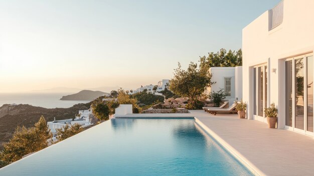 Traditional Mediterranean White House with Pool and Stunning Sea View