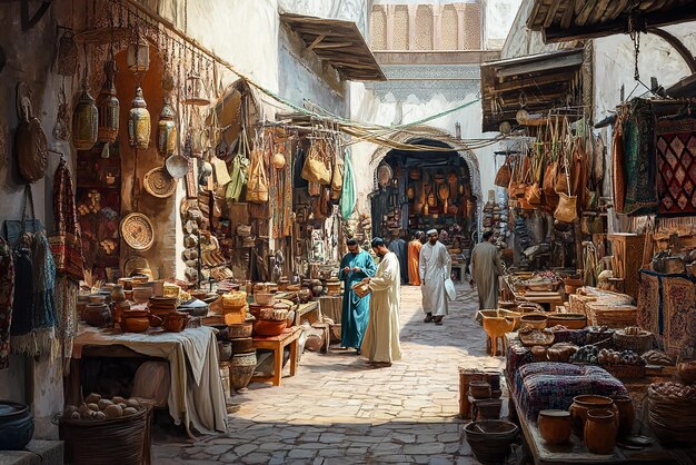 Traditional Moroccan Market in the Heart of Fez Morocco