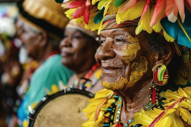 Traditional music accompanying Rio Carnival parade generative ai