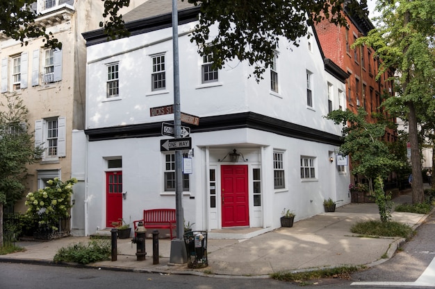 Traditional New York buildings from Brooklyn Heights