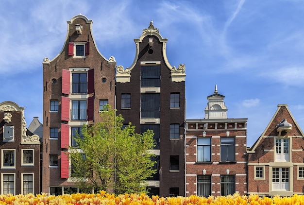 Traditional old buildings in Amsterdam