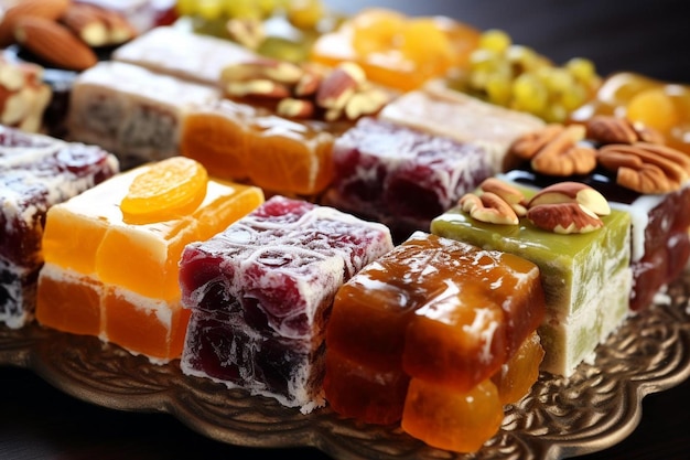 Traditional oriental sweets with honey and nuts