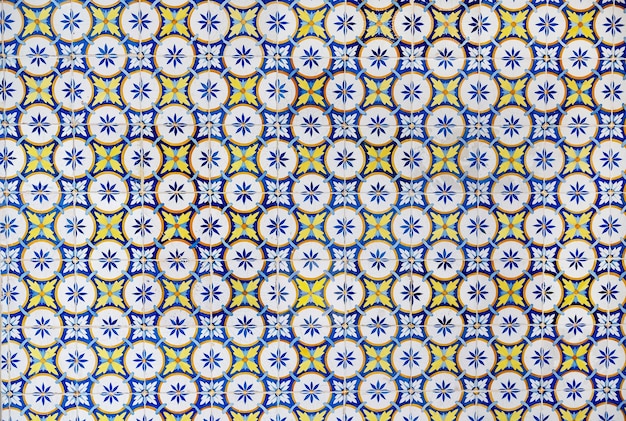 Traditional ornate portuguese decorative tiles azulejos