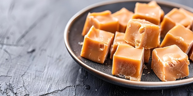 Traditional Polish Fudge Krwki Milk Toffee Candies Sweet and Creamy Confectionery from Poland Concept Polish Cuisine Confectionery Traditional Recipes European Treats Sweet Delicacies