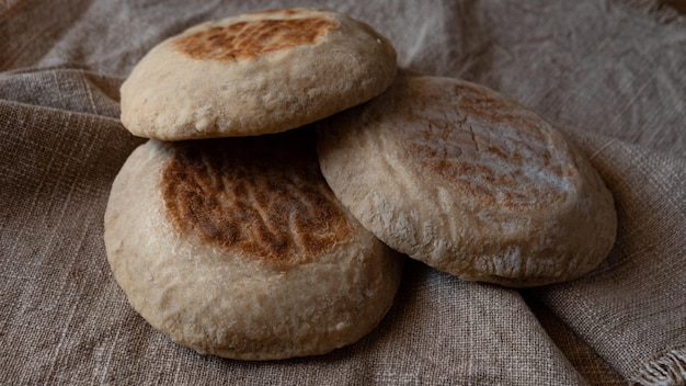 Traditional Portuguese bread Bolo Do Caco