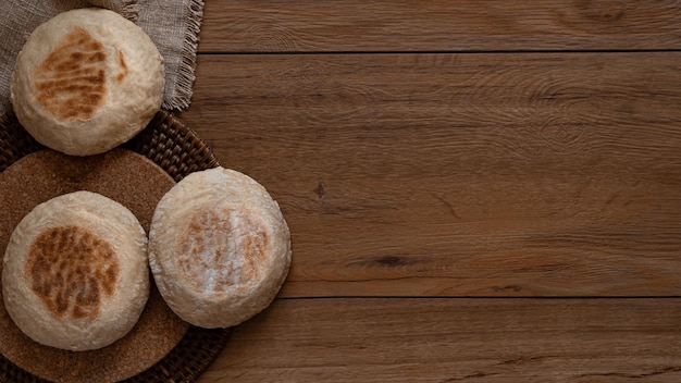 Traditional Portuguese bread Bolo Do Caco