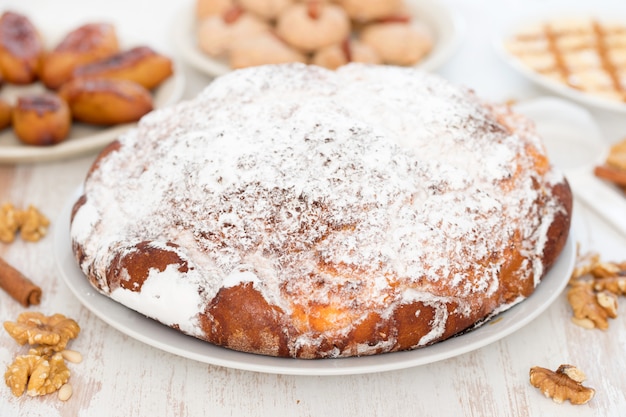 Traditional portuguese bread pao de deus