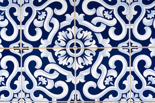 Traditional portuguese tile Azulejo