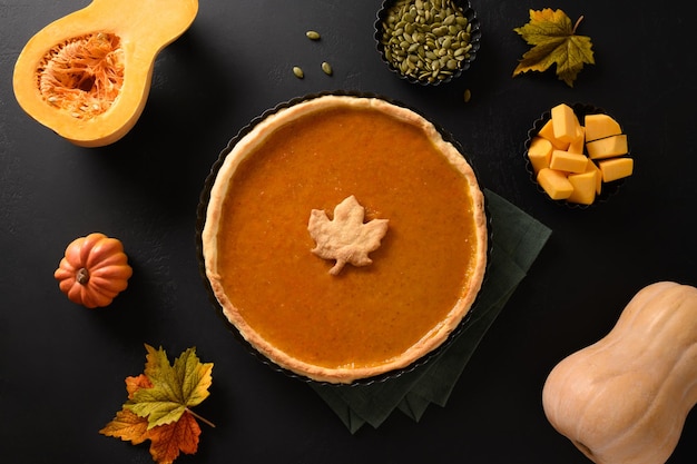 Traditional Pumpkin Pie decorated cookies for Thanksgiving Day