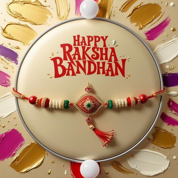 Photo traditional raksha bandhan greeting card design