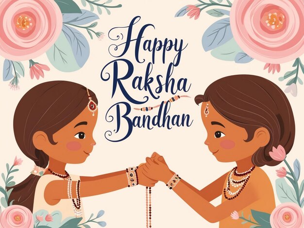 Photo traditional raksha bandhan greeting card design