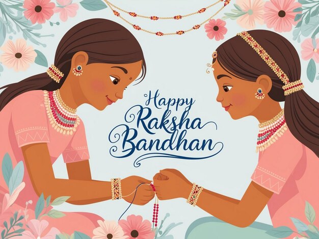 Photo traditional raksha bandhan greeting card design