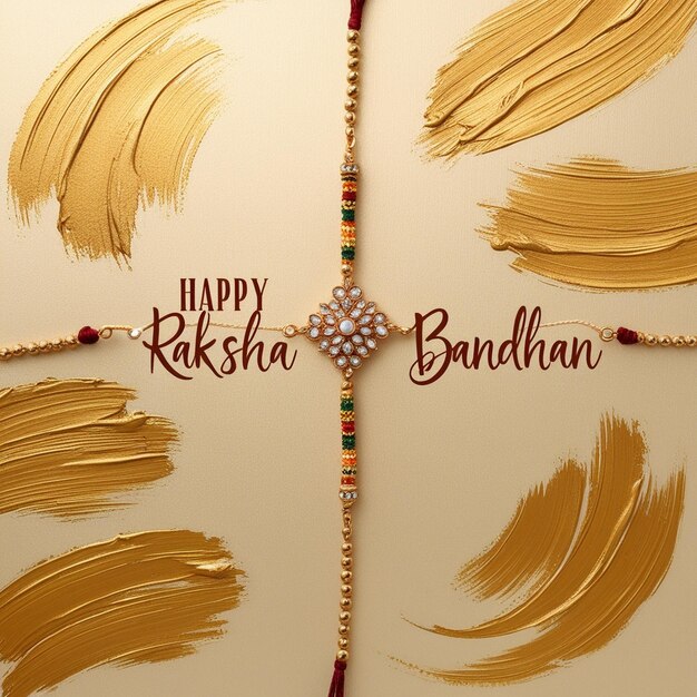 Photo traditional raksha bandhan greeting card design