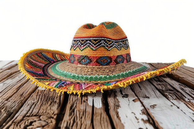 Traditional sombrero with intricate embroidery and festive colors