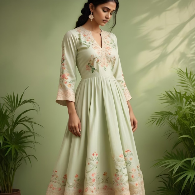 Traditional Stylish Indian Dress with Unique Embroidery Design presenting Fashion with Culture