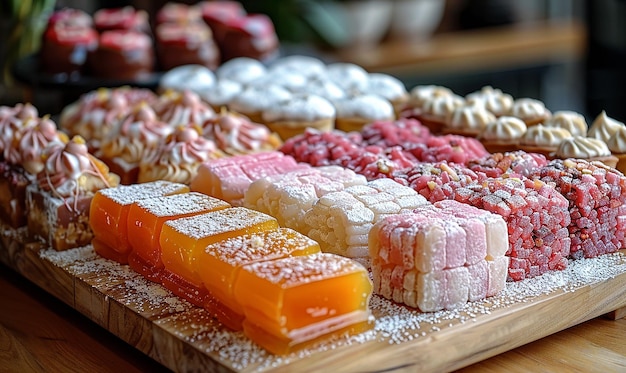 Photo traditional sweets presentation