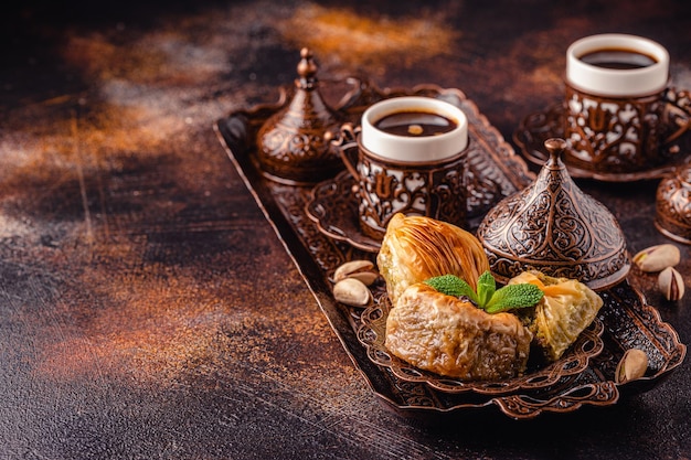 Traditional turkish arabic sweets baklava